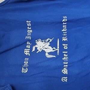 Funny navy blue racer back tank top